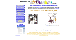Desktop Screenshot of mrtitanium.com